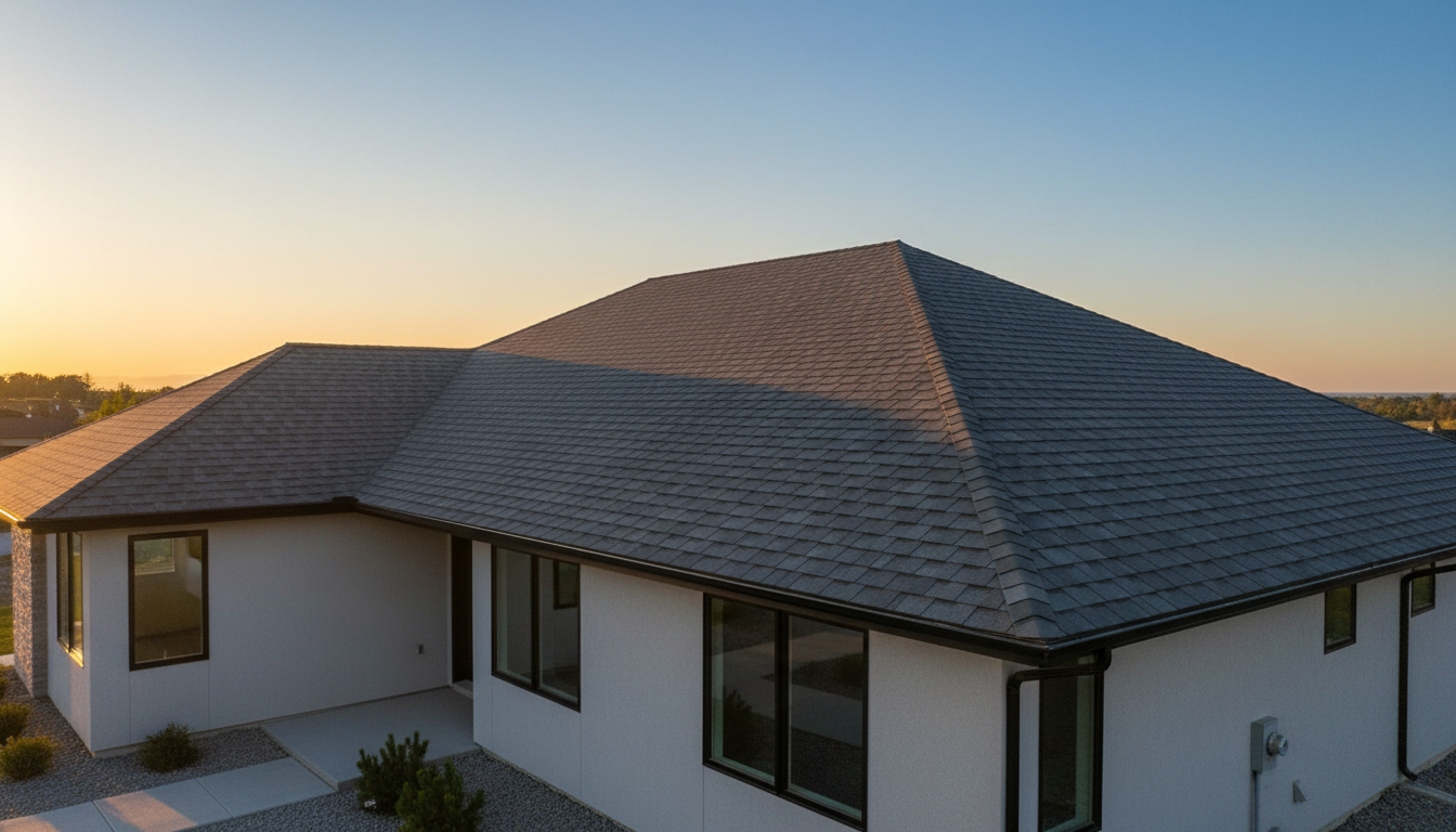 A pristine, well-maintained residential roof showcasing quality installation